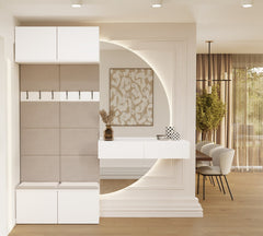 Double Hanger HAGA II 2W Wardrobe for Hallway WHITE