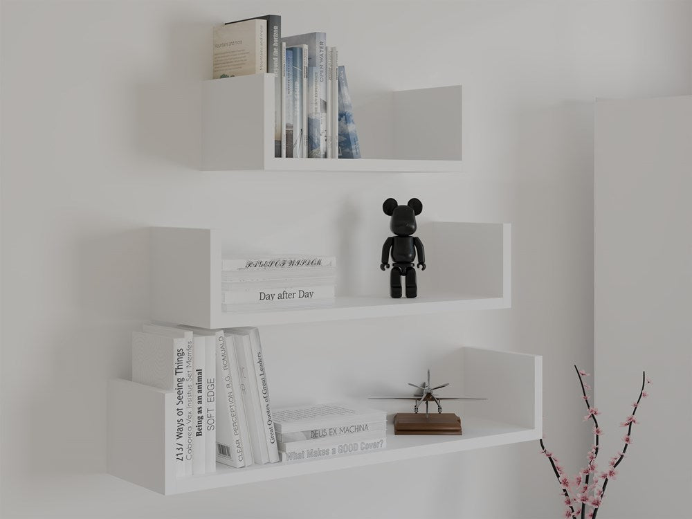 3-Regał Ścienny Wiszący MOBI 3P BIAŁY-3