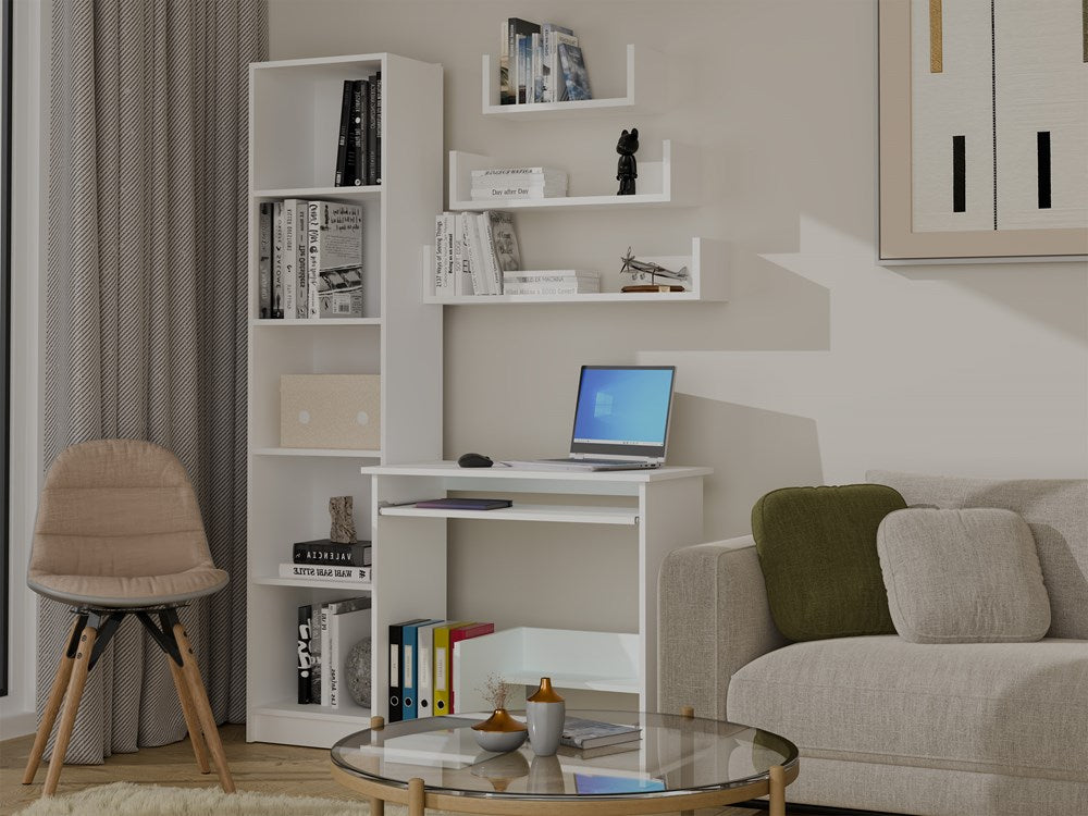 4-Regał Ścienny Wiszący MOBI 3P BIAŁY-4