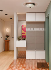 Double Hanger HAGA II 2W Wardrobe for Hallway WHITE