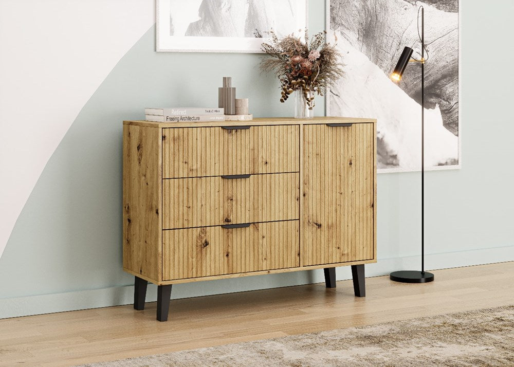 4-Komoda Scandi 1D3S SLIM DĄB ARTISAN-4