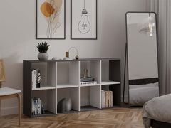 2-Regał Malax 2X4 ANTRACYT BIAŁY-2