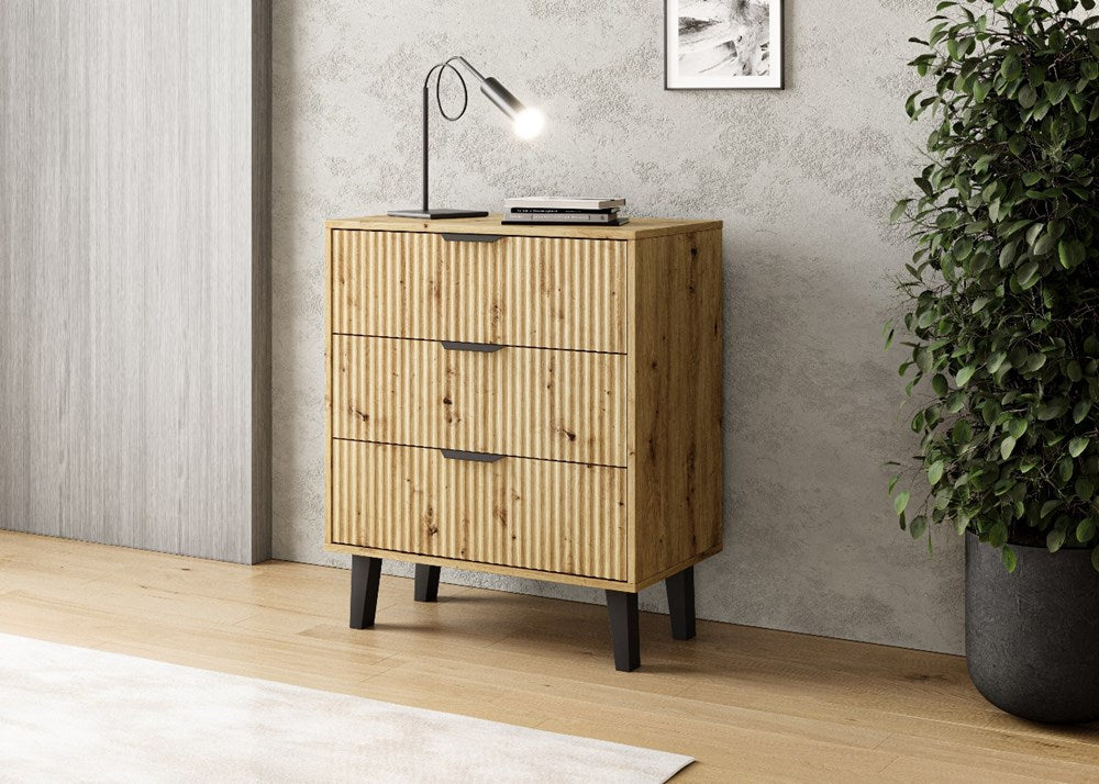 2-Komoda Scandi 3S SLIM DĄB ARTISAN-2