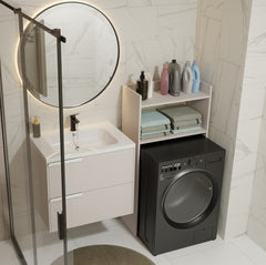Bathroom Cabinet NINA NP CASHMERE for Washing Machine Shelf Column 2 Shelves for Bathroom