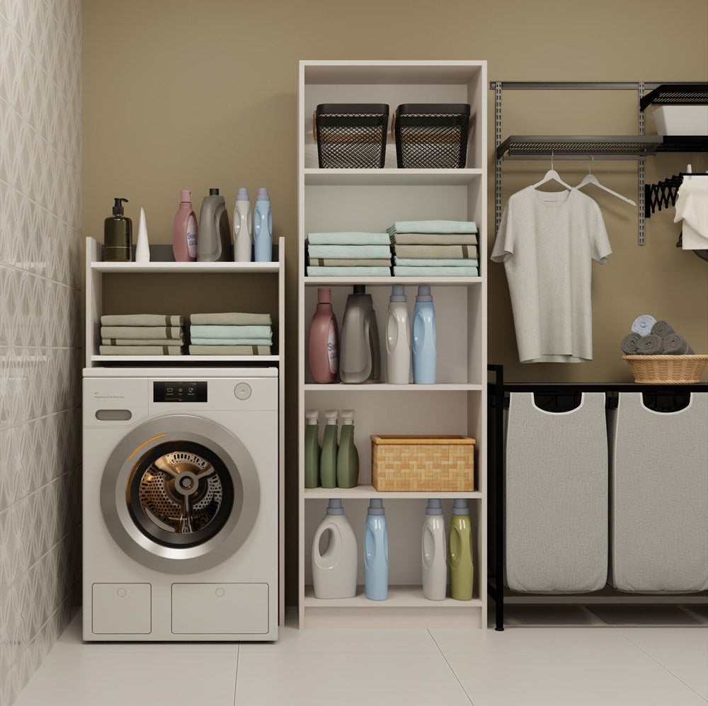 Bathroom Cabinet NINA NP CASHMERE for Washing Machine Shelf Column 2 Shelves for Bathroom