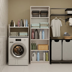 Bathroom Cabinet NINA NP CASHMERE for Washing Machine Shelf Column 2 Shelves for Bathroom