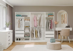 OPENO Drawer Module 2SZ 2 Drawers WHITE For Wardrobe For Bedroom