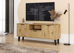 2-SZAFKA RTV Scandi 2D1S SLIM DĄB ARTISAN-2