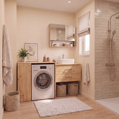 Washing Machine Cabinet with Door Cabinet POLA NP 1D OAK ARTISAN