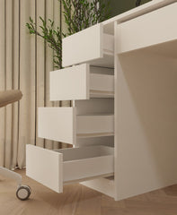 Office Furniture Set Desk Arto + Chest of Drawers Malwa M6 + Shelf R60 WHITE for Office Room