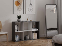 3-Regał Malax 2X3 ANTRACYT BIAŁY-3
