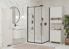 Bathroom Cabinet NINA 1D CASHMERE 1 Door Column Shelf 3 Shelves for Bathroom