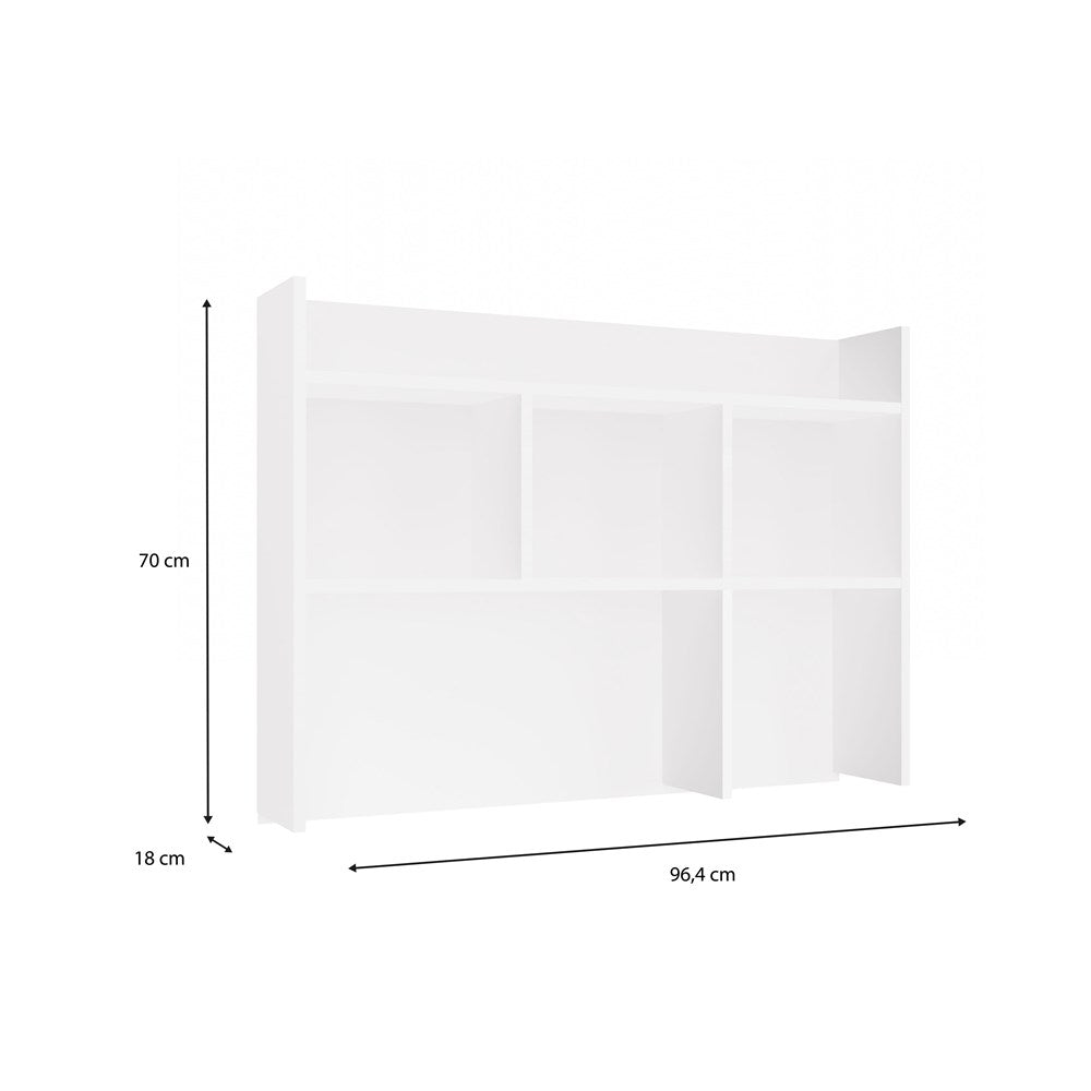 6-Nadstawka do Biurka 100 cm BIAŁA Regał Na Książki Dokumenty-6