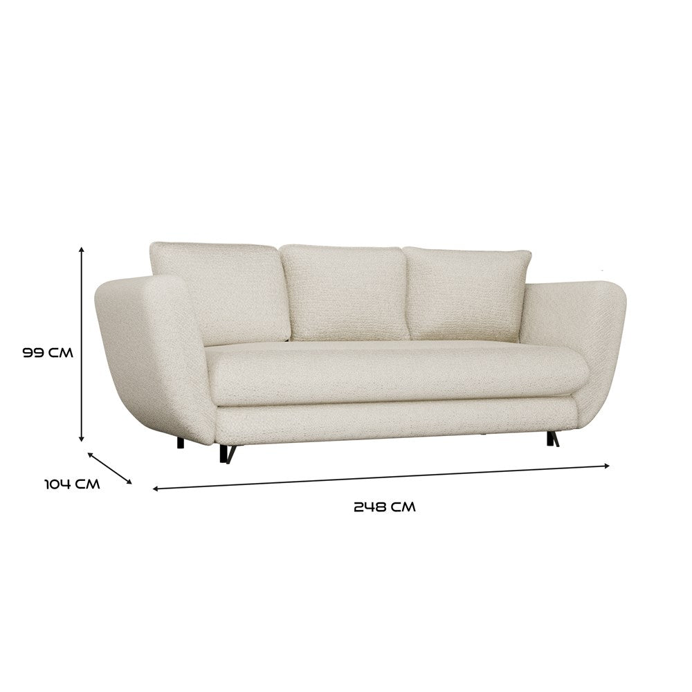 6-SOFA SARIS BEŻOWY NOGA CZARNA-6